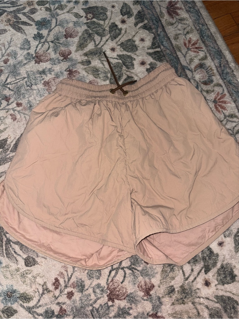 Varley Tan Athletic Shorts with Drawcord